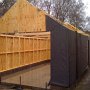 Larch clad, slate roofed garage